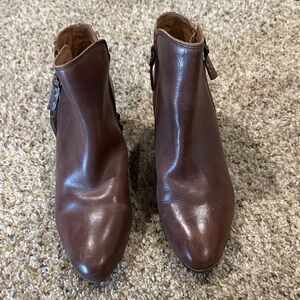 Frye Brown Leather Ankle Boots